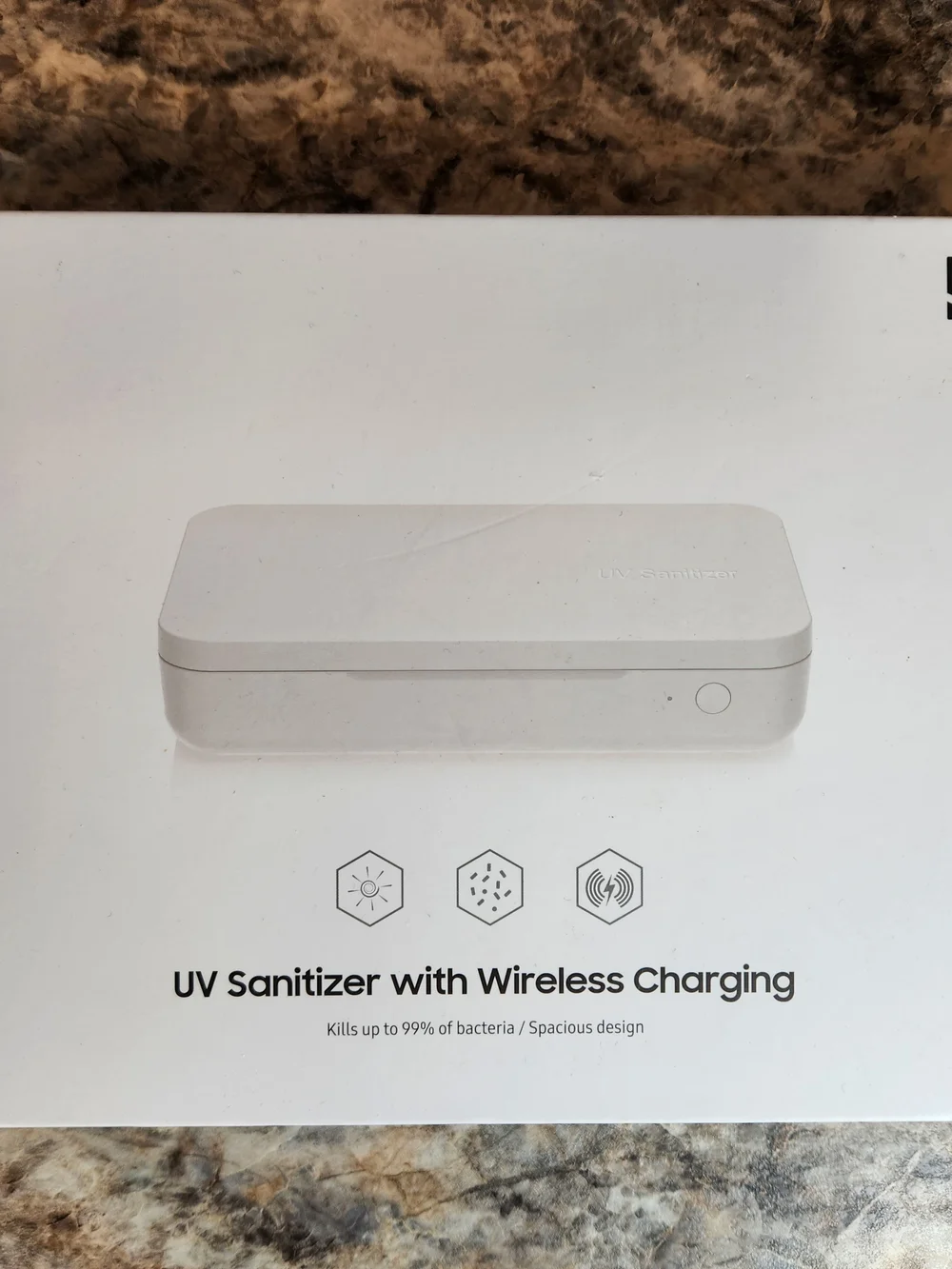 Samsung UV Sanitizer with Wireless Charging, Qi Standard, White